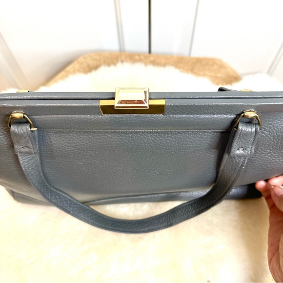 Vintage Merit New York Leather Gray Bag - Picture 12 of 16